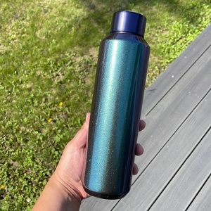 Starbucks Teal Shiny Glittery Metal Water Bottle